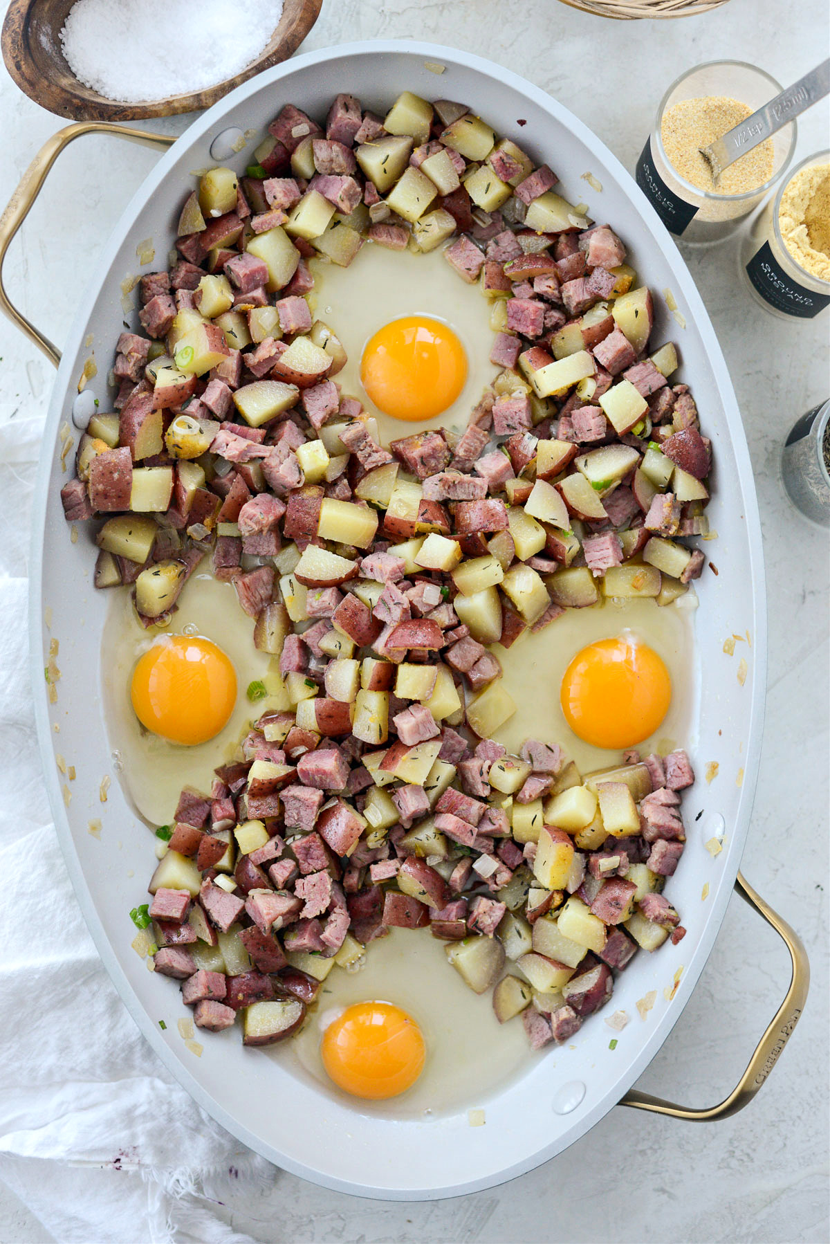 Easy Homemade Corned Beef Hash with Eggs - Simply Scratch