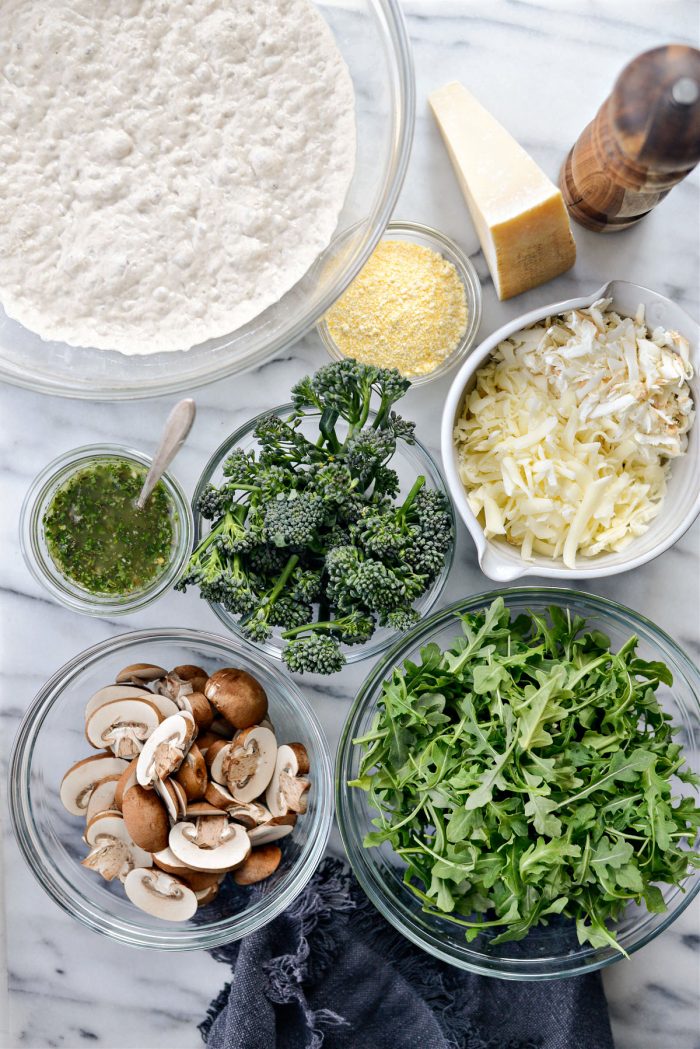 ingredients for Green Forest Pizza