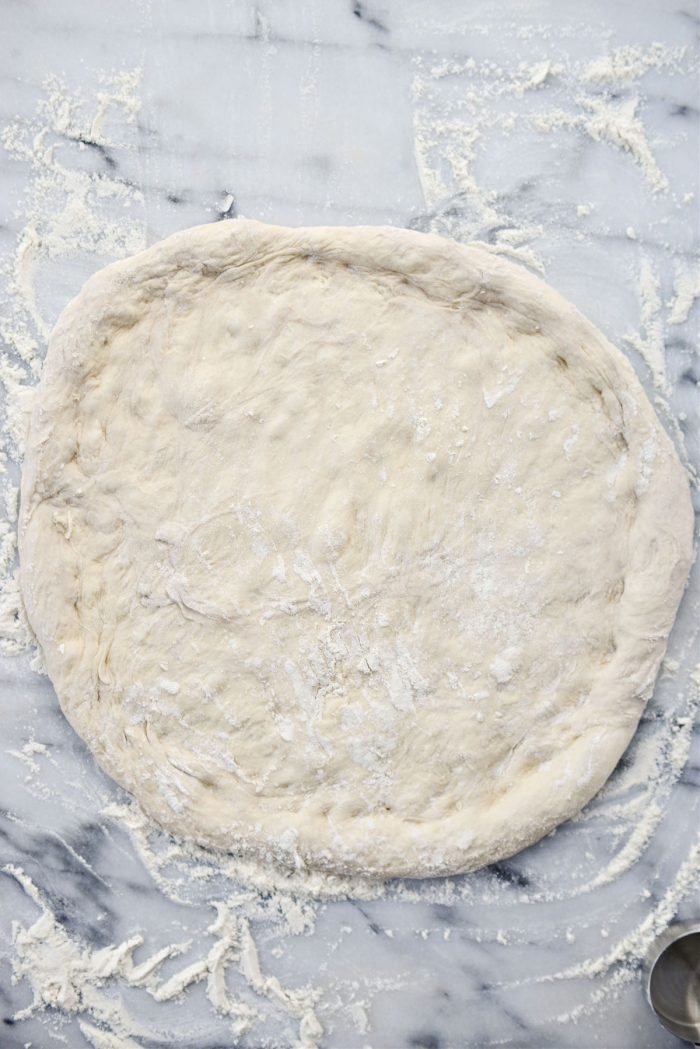 stretched dough
