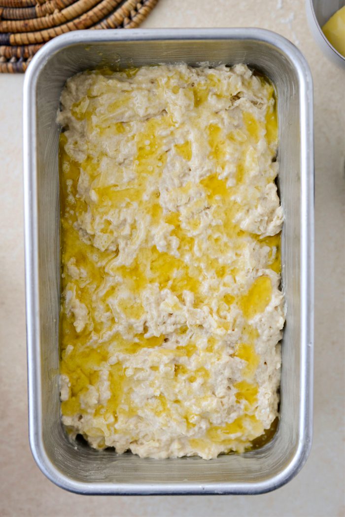 pour remaining butter over top