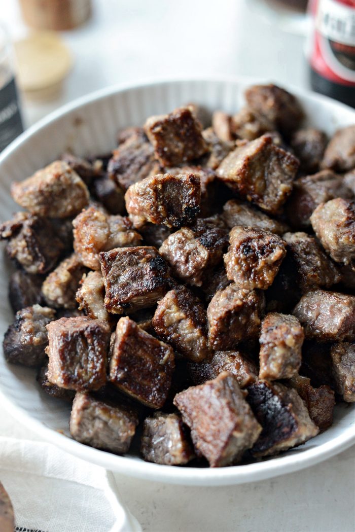 browned beef in bowl