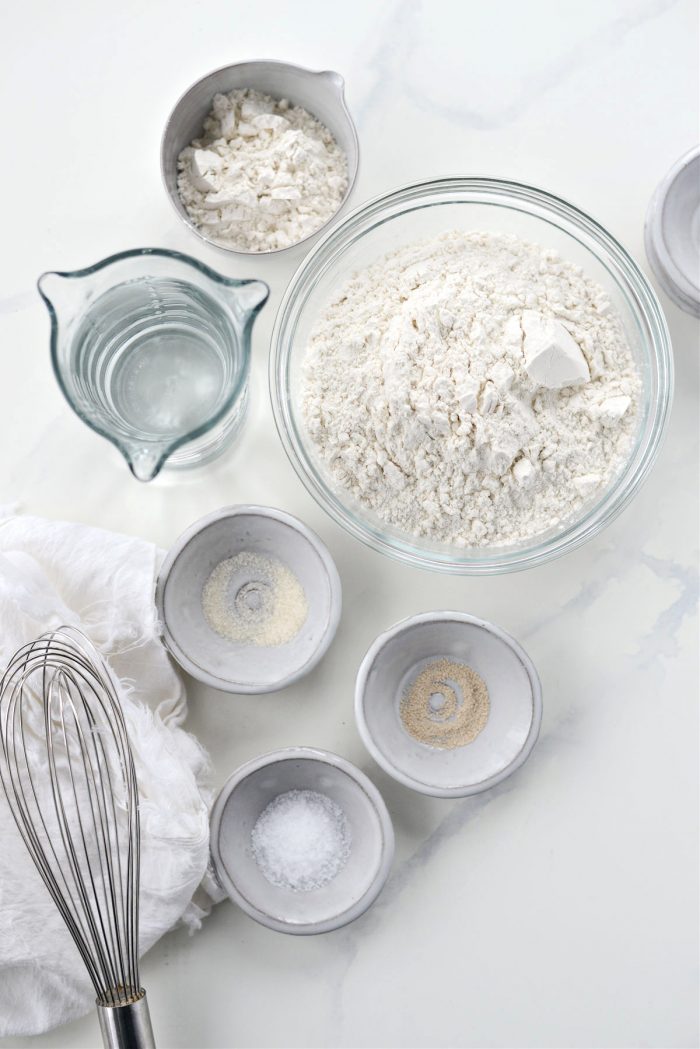 ingredients fo No-Knead Pizza Dough