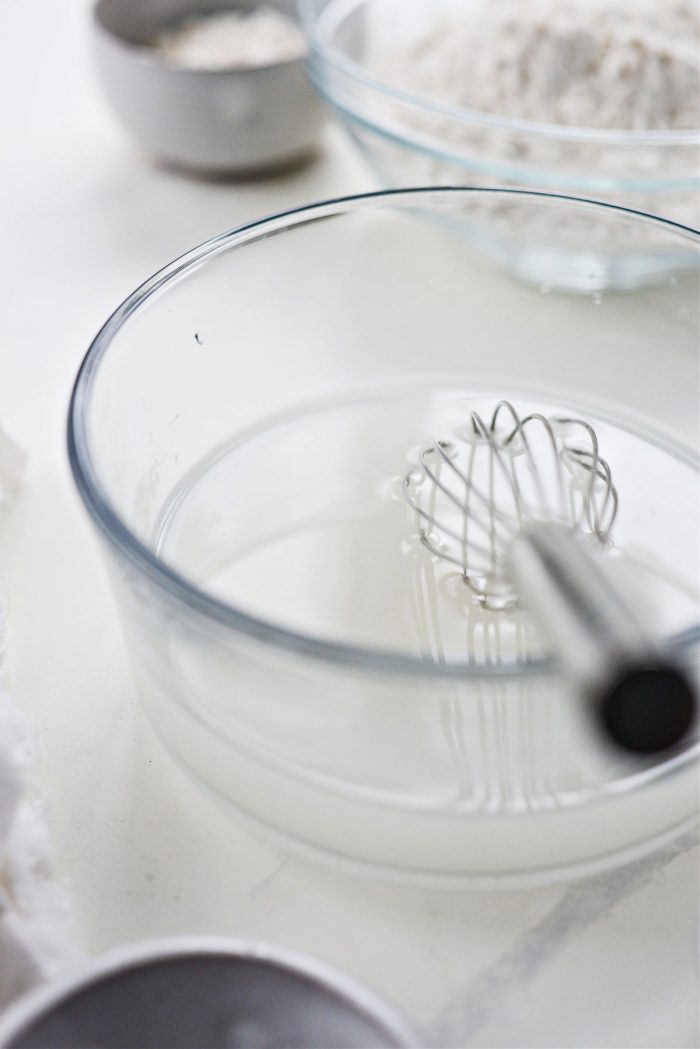 whisk water and yeast