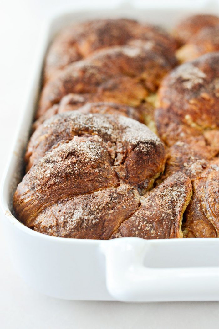 freshly baked Croissant French Toast Bake