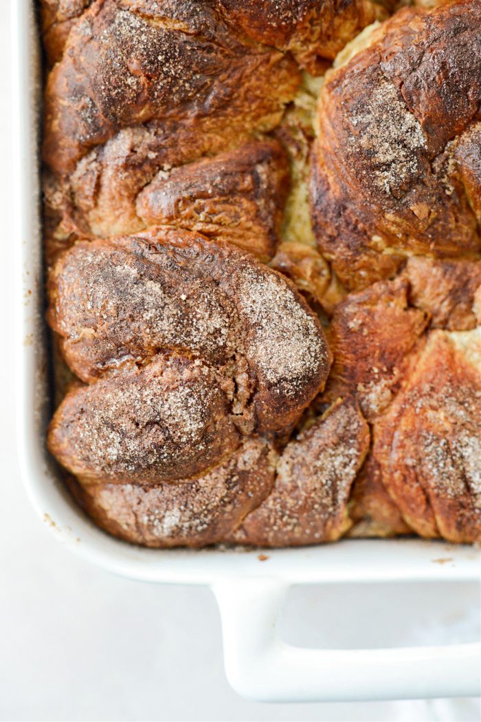 freshly baked Croissant French Toast Bake