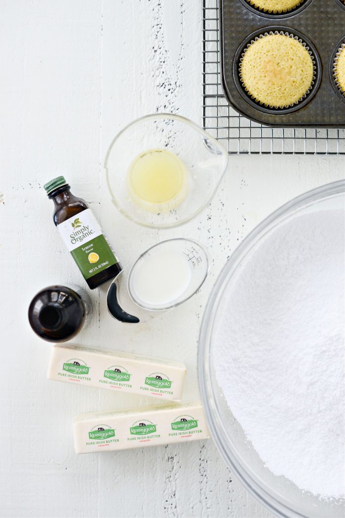 lemon buttercream ingredients