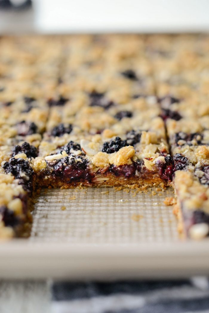 missing piece of Blackberry Almond Streusel Bars