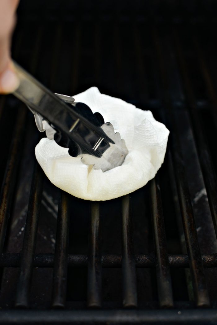 grease grill grates well before preheating