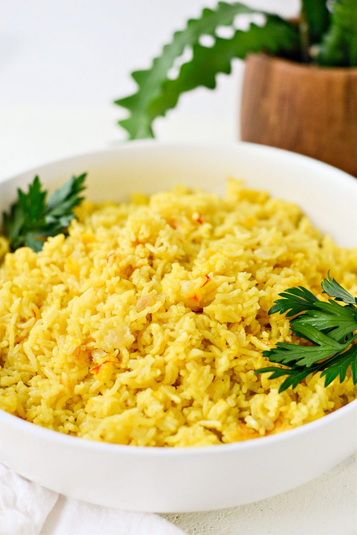 Saffron Rice (stove top, rice cooker) 