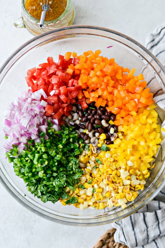 beans and veggies in a bowl