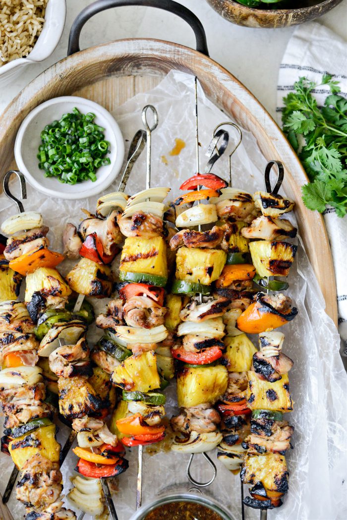 Grilled Hawaiian Chicken Kebabs