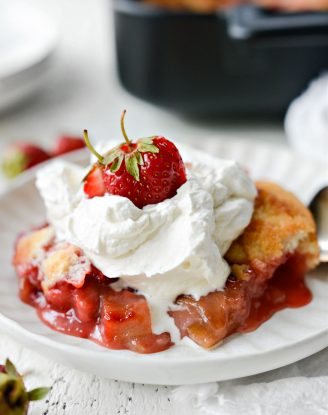 Homemade Strawberry Rhubarb Cobbler