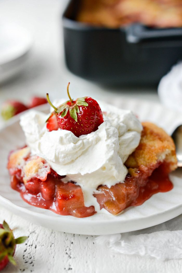 Homemade Strawberry Rhubarb Cobbler 