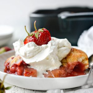 Homemade Strawberry Rhubarb Cobbler