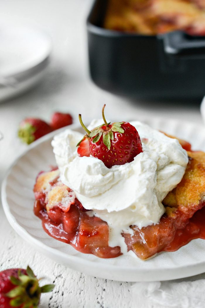 Homemade Strawberry Rhubarb Cobbler