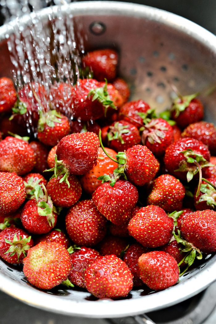 wash strawberries