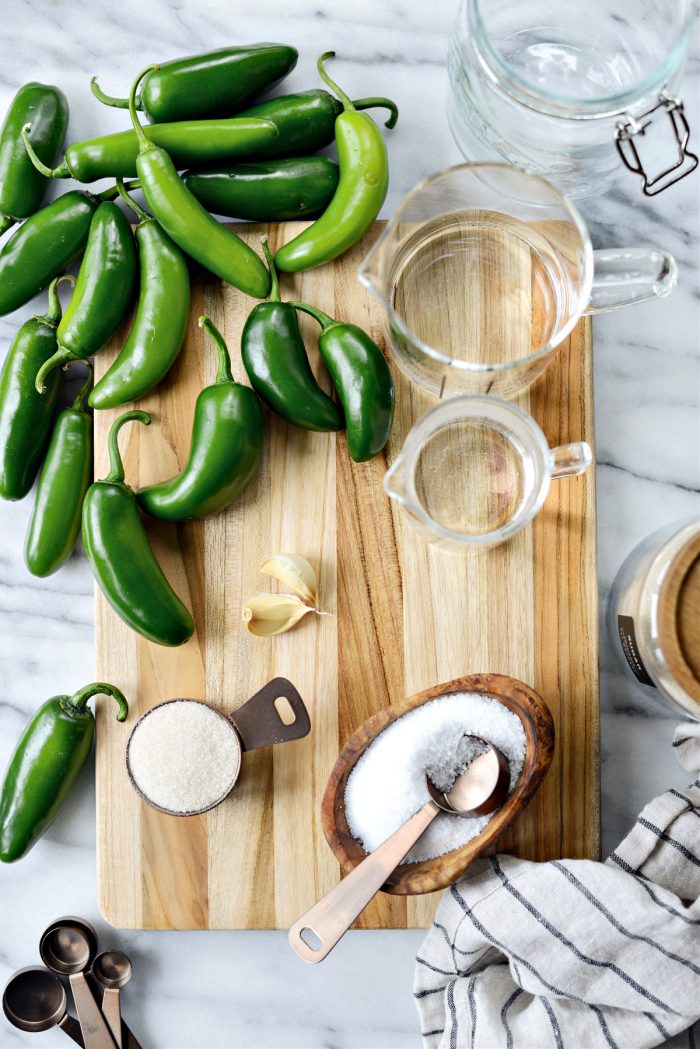 Easy Homemade Pickled Jalapenos ingredients