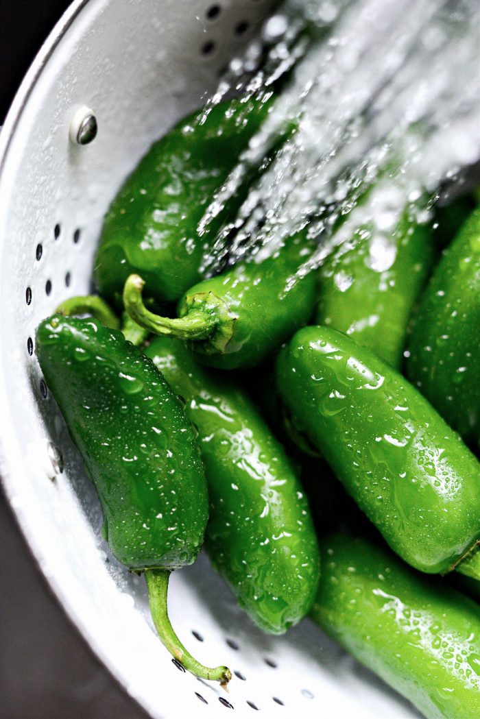 wash jalapenos