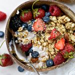 Strawberry Cheesecake Granola Bowl