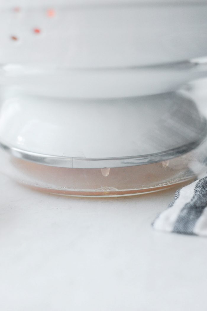 liquids drain into a bowl