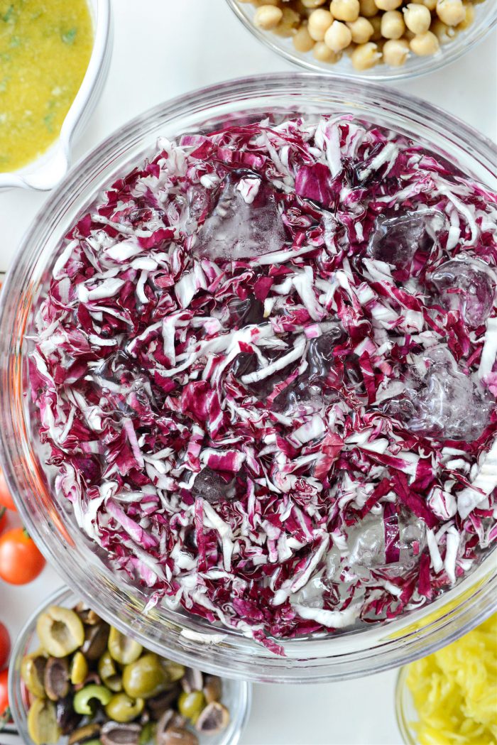 soak radicchio in ice water