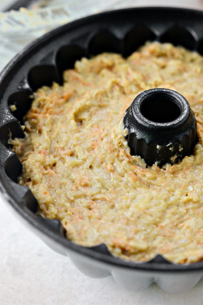 spooned into greased bundt pan