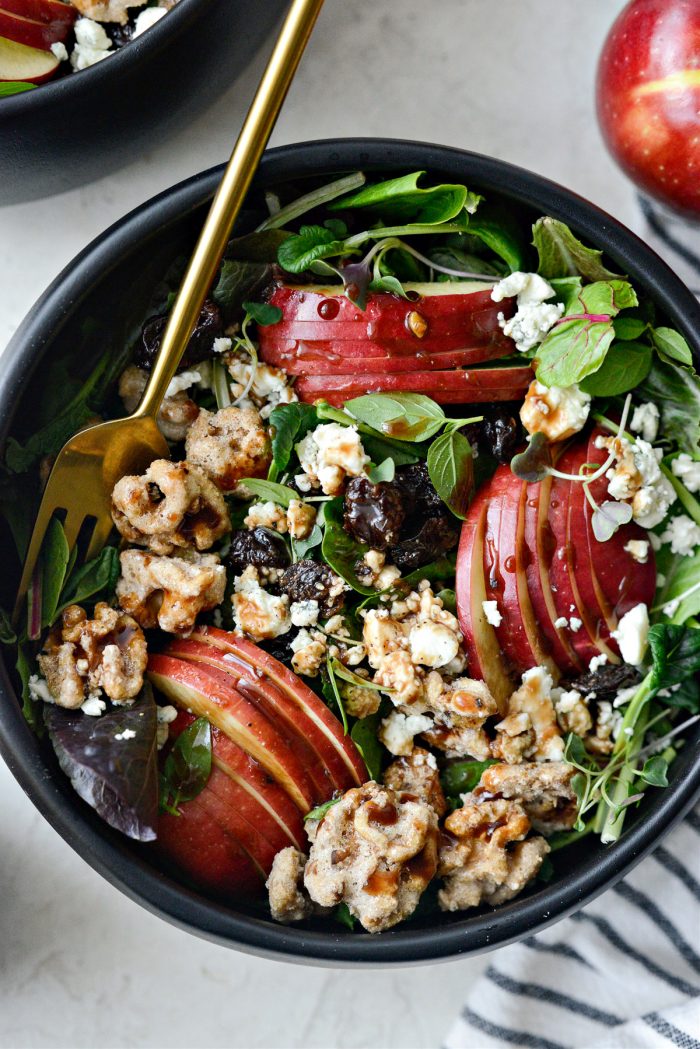 Apple Cherry and Candied Walnut Salad