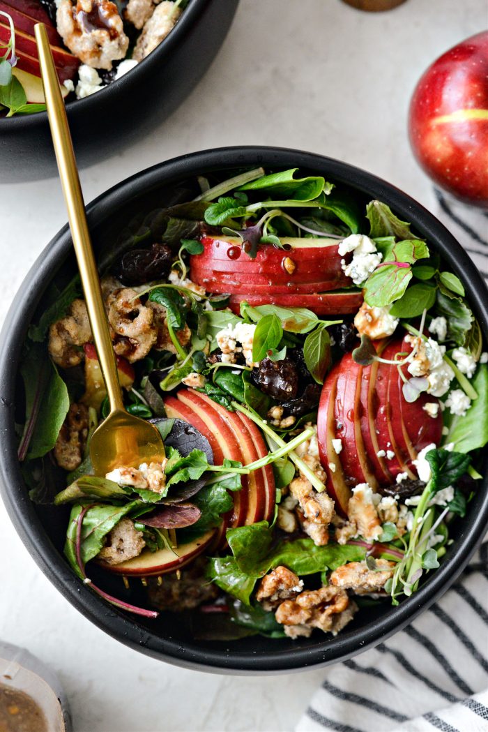 Apple Cherry and Candied Walnut Salad