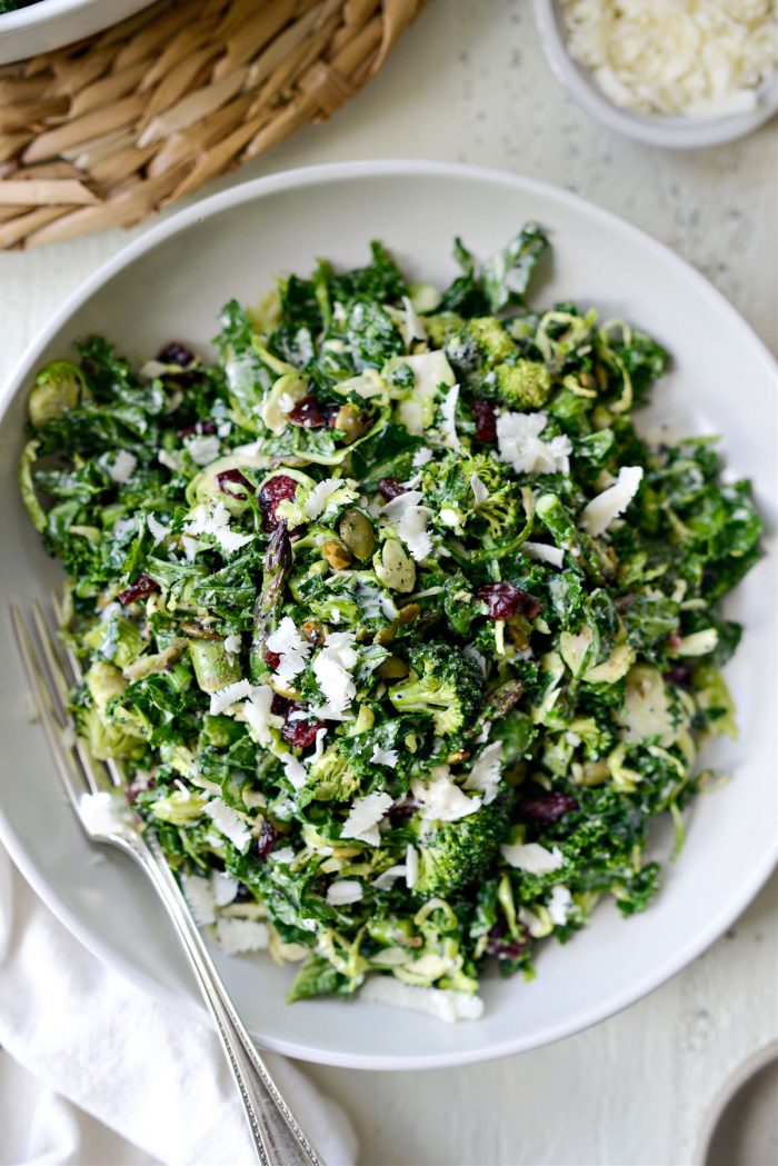 Brussels Sprout Kale Chopped Salad