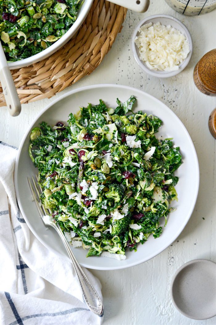 Brussels Sprout Kale Chopped Salad