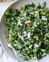 Broccoli Brussels and Kale Salad