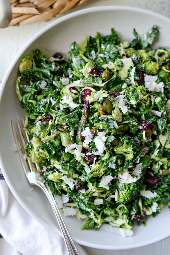 Brussels Sprout Kale Chopped Salad