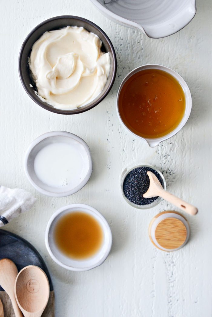 ingredients for Honey Poppy Seed Dressing