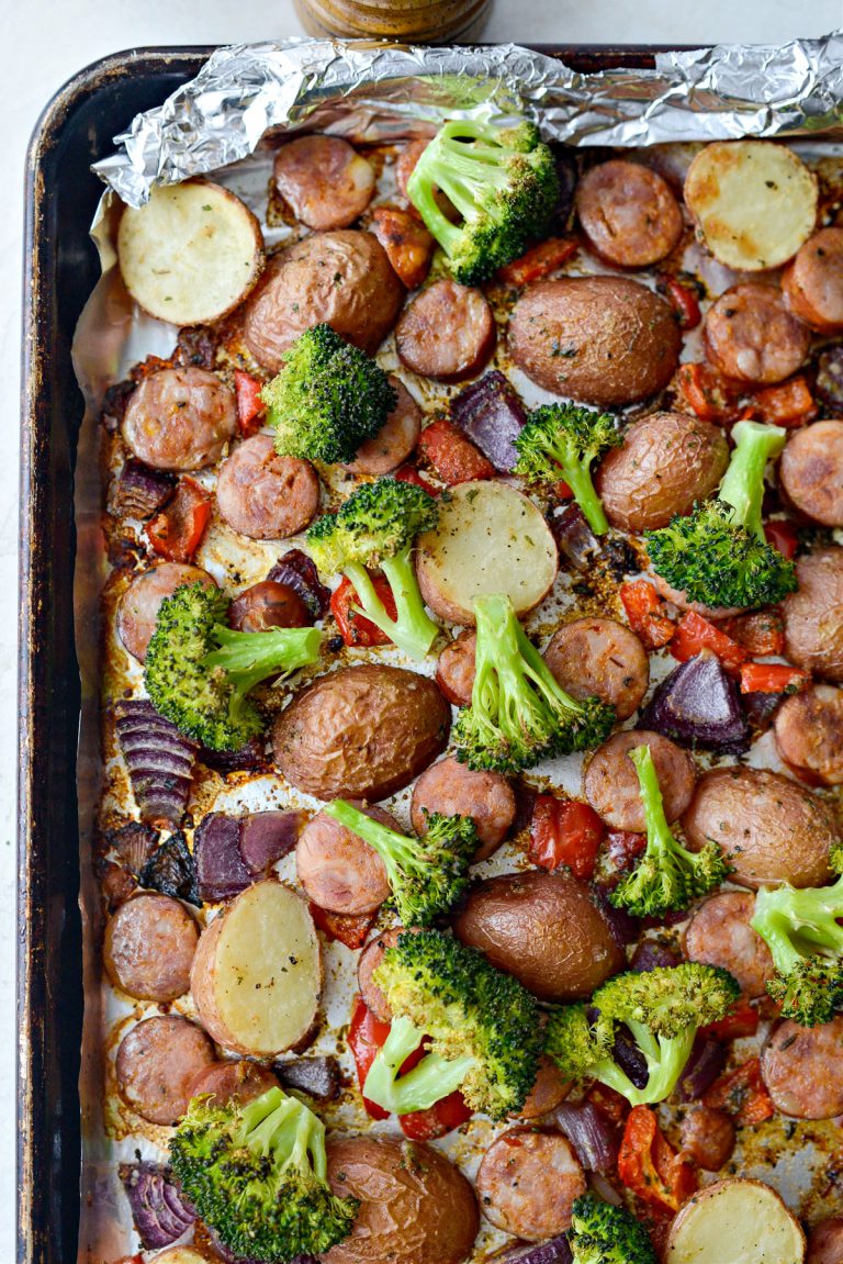 Sheet Pan Andouille Sausage and Vegetables Simply Scratch