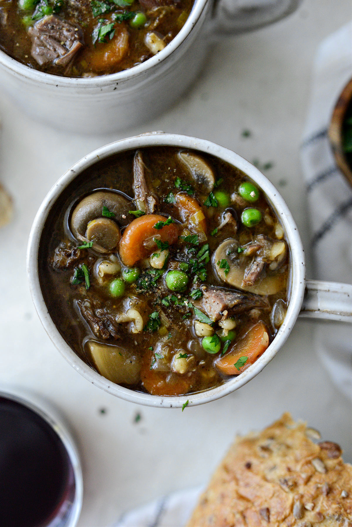 Beef Barley Soup - Sip and Feast