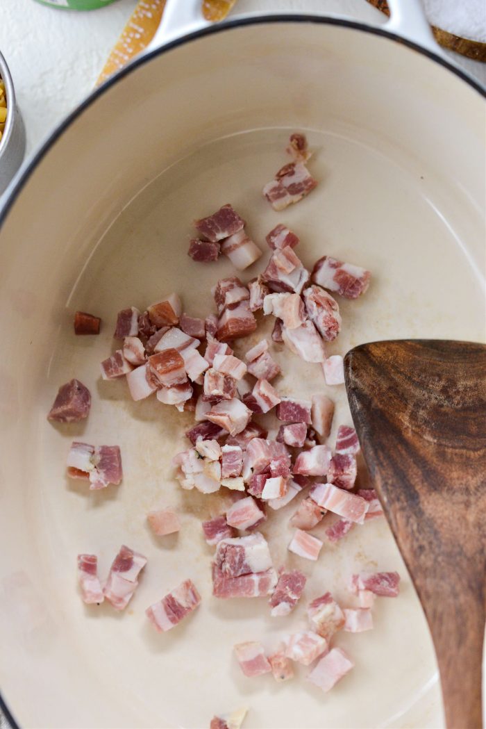 pancetta in dutch oven