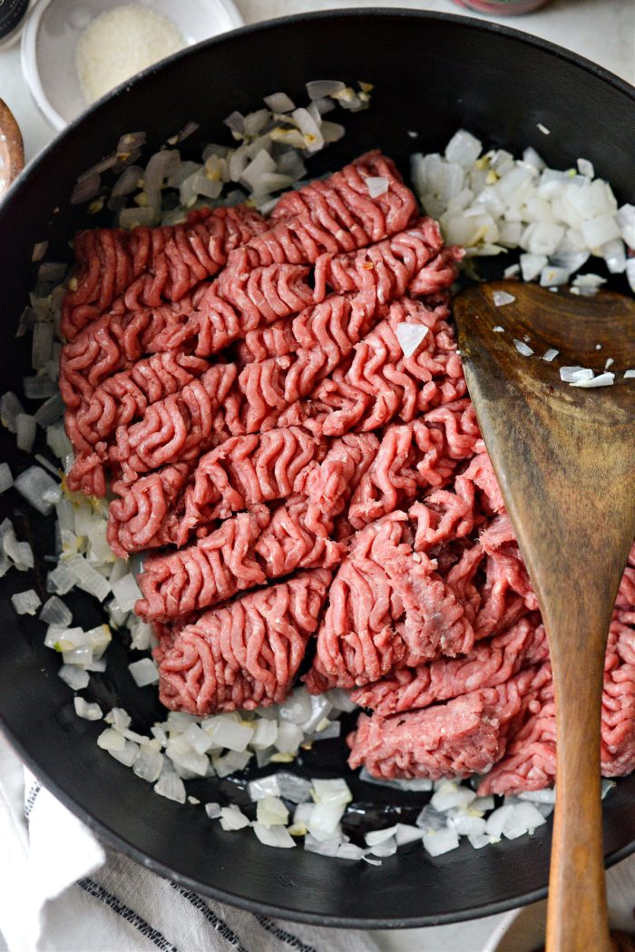 add in ground beef