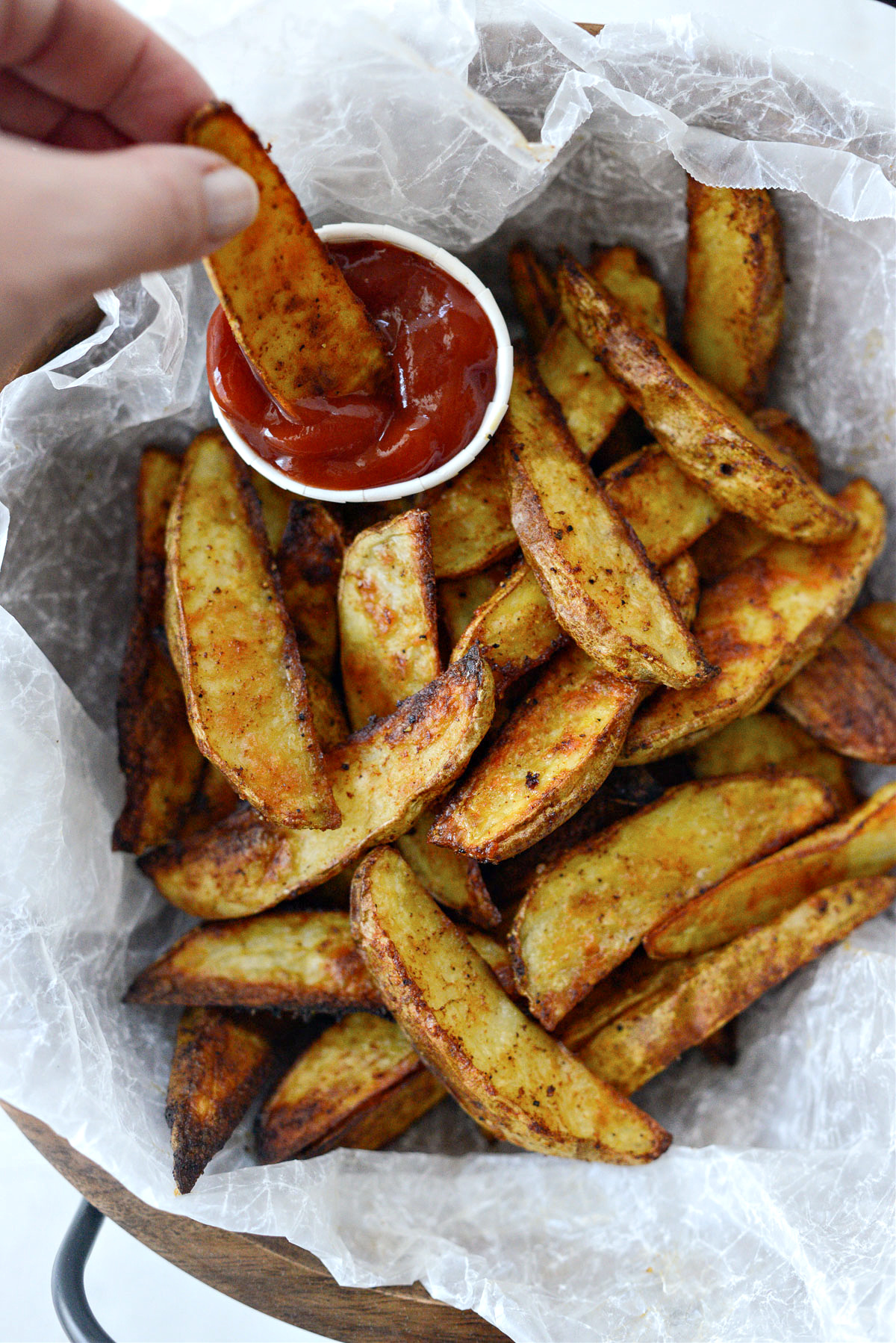 1½ pounds medium russet potatoes (scrubbed and patted dry)