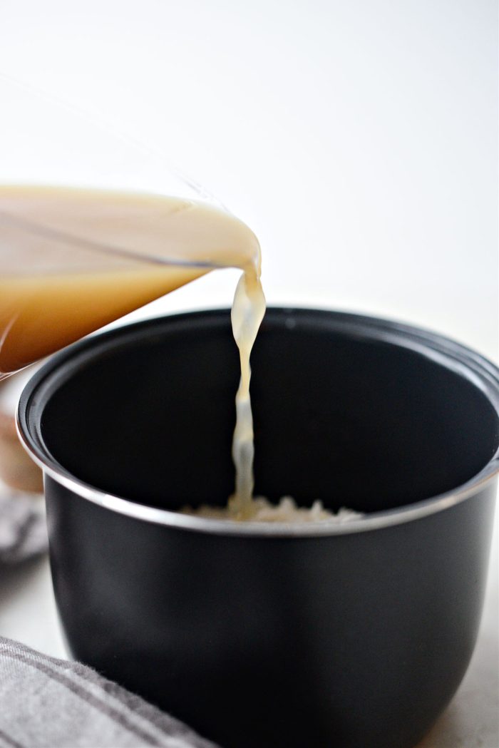 pour in bone broth