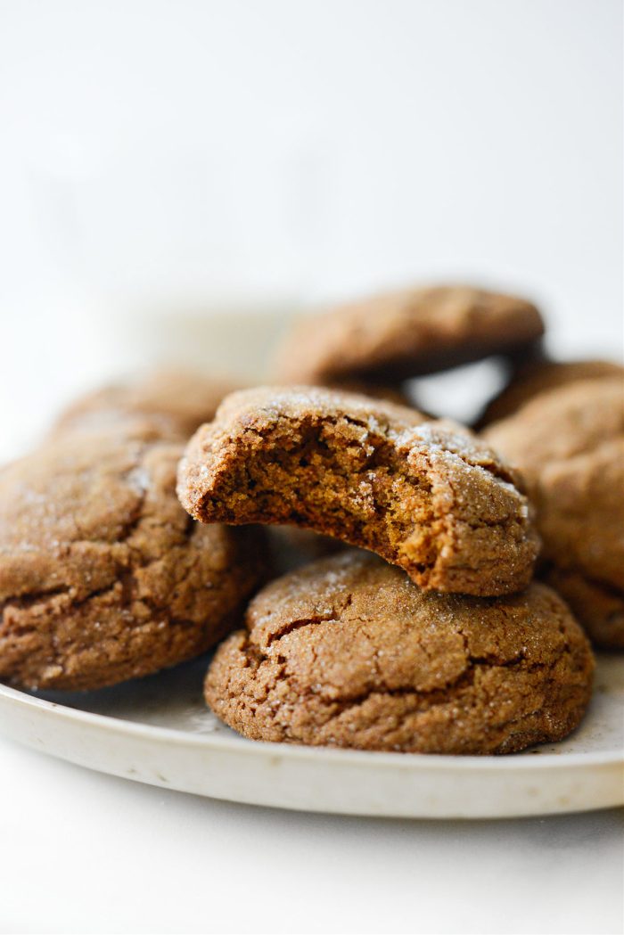 Pumpkin Molasses Cookies bite missing