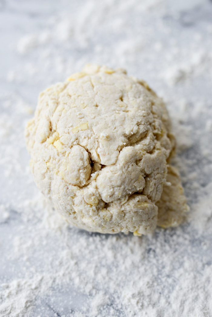 transfer biscuit dough to floured surface