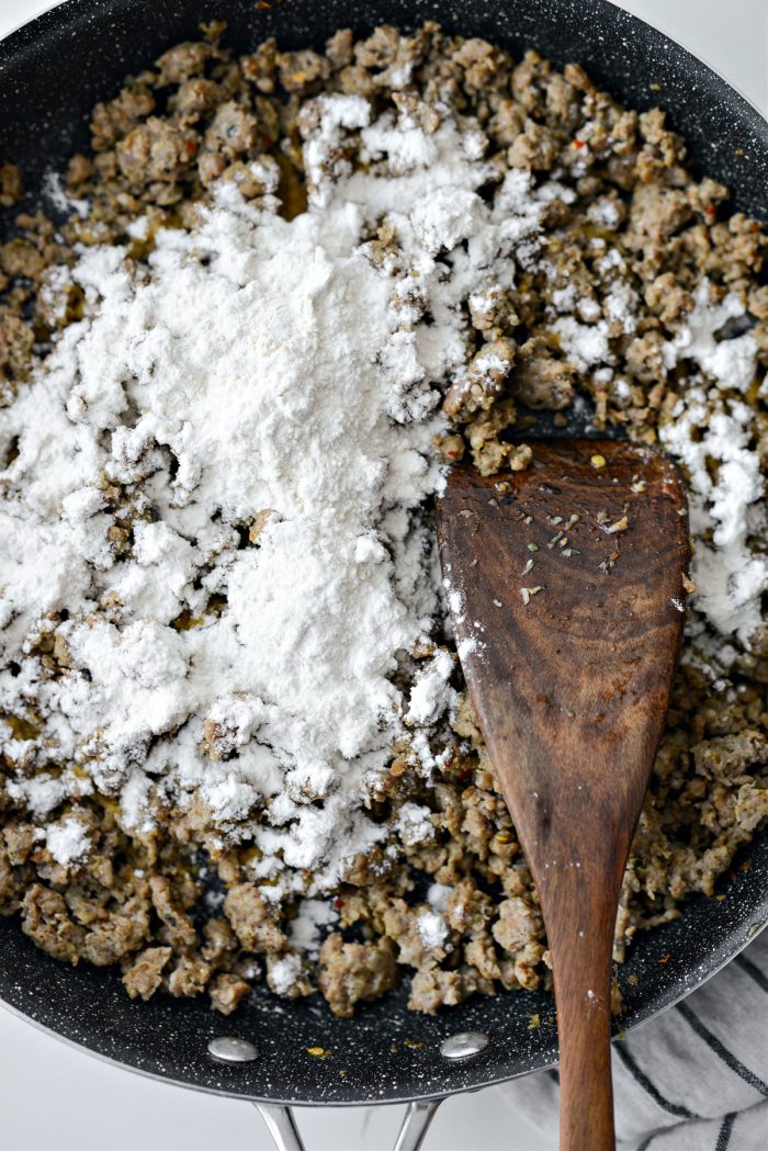 Sprinkle flour