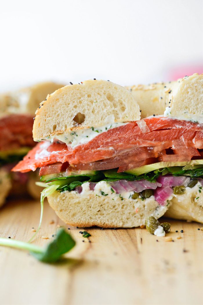 Smoked Salmon Bagel Sandwich