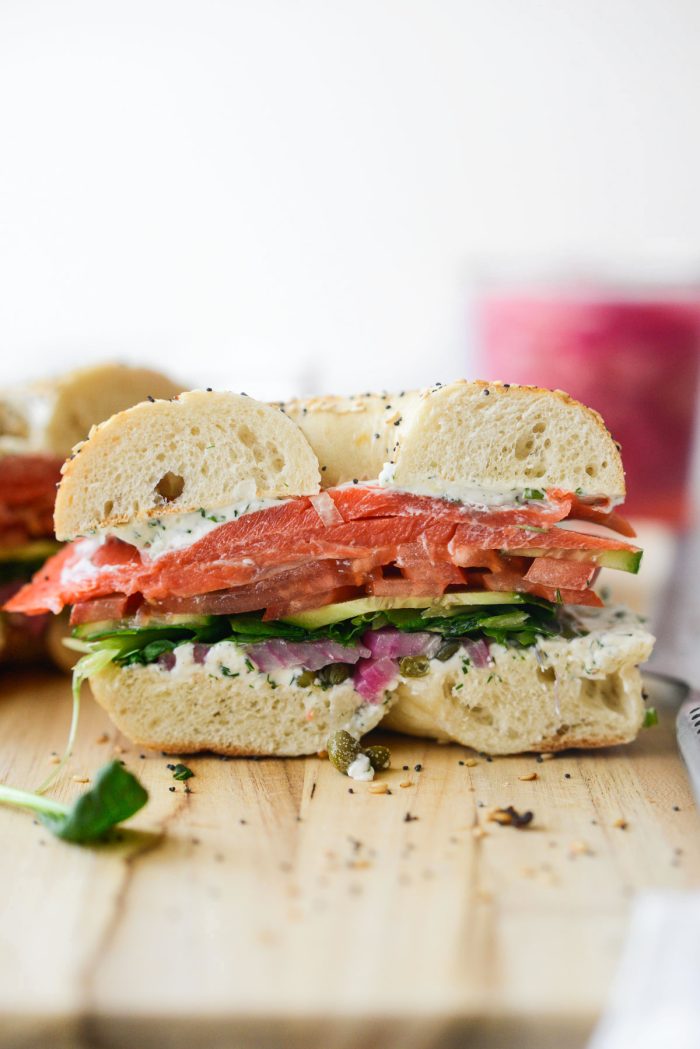 Smoked Salmon Bagel Sandwich