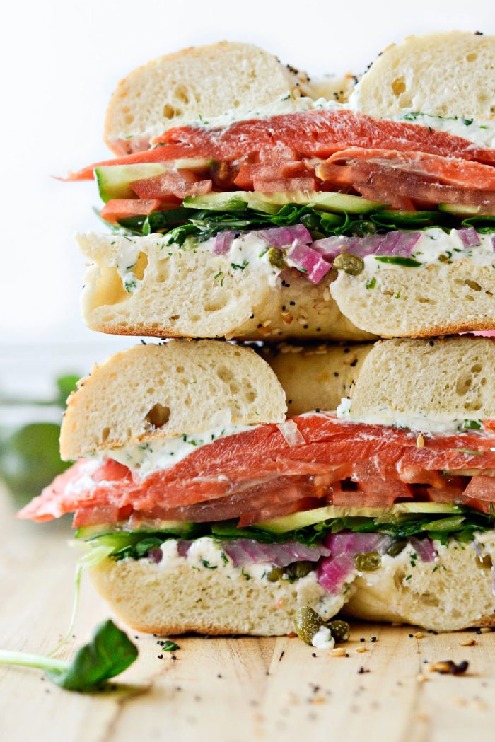 Smoked Salmon Bagel Sandwich