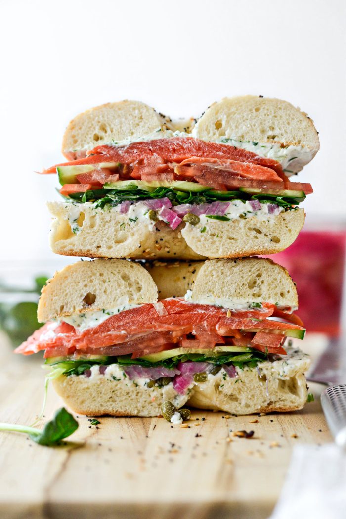 Smoked Salmon Bagel Sandwich