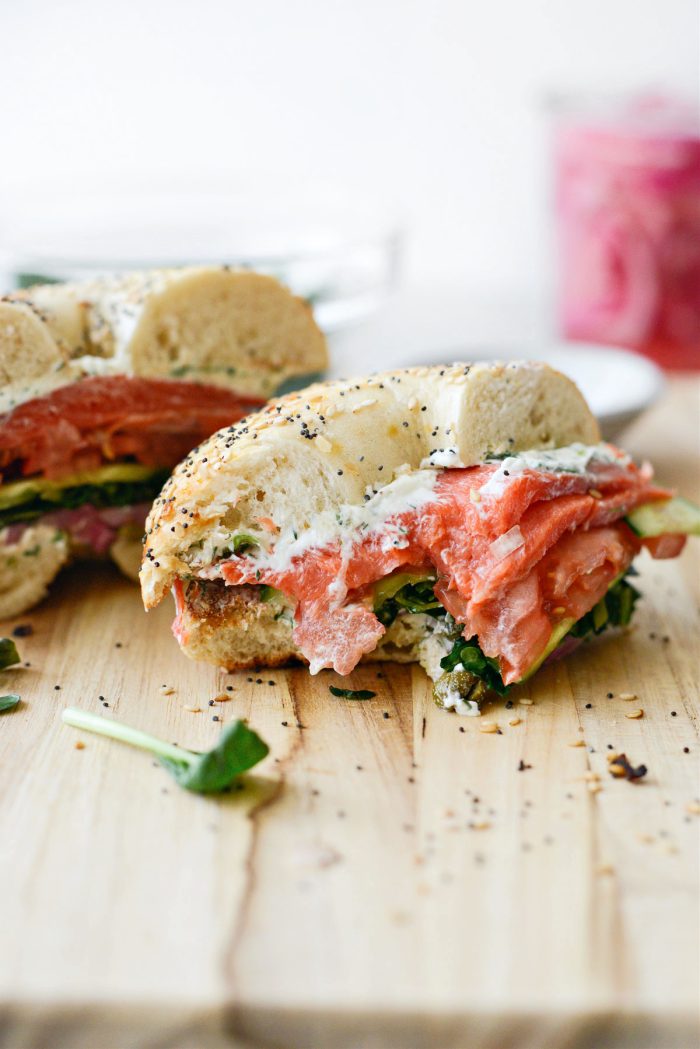 Smoked Salmon Bagel Sandwich