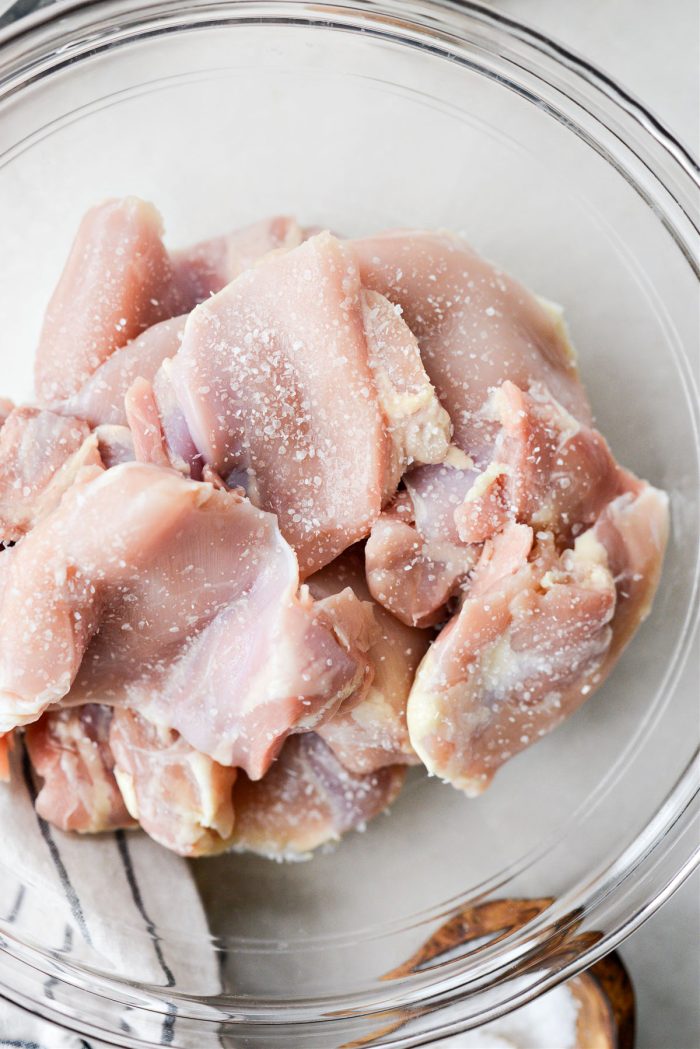 Salted chicken thighs