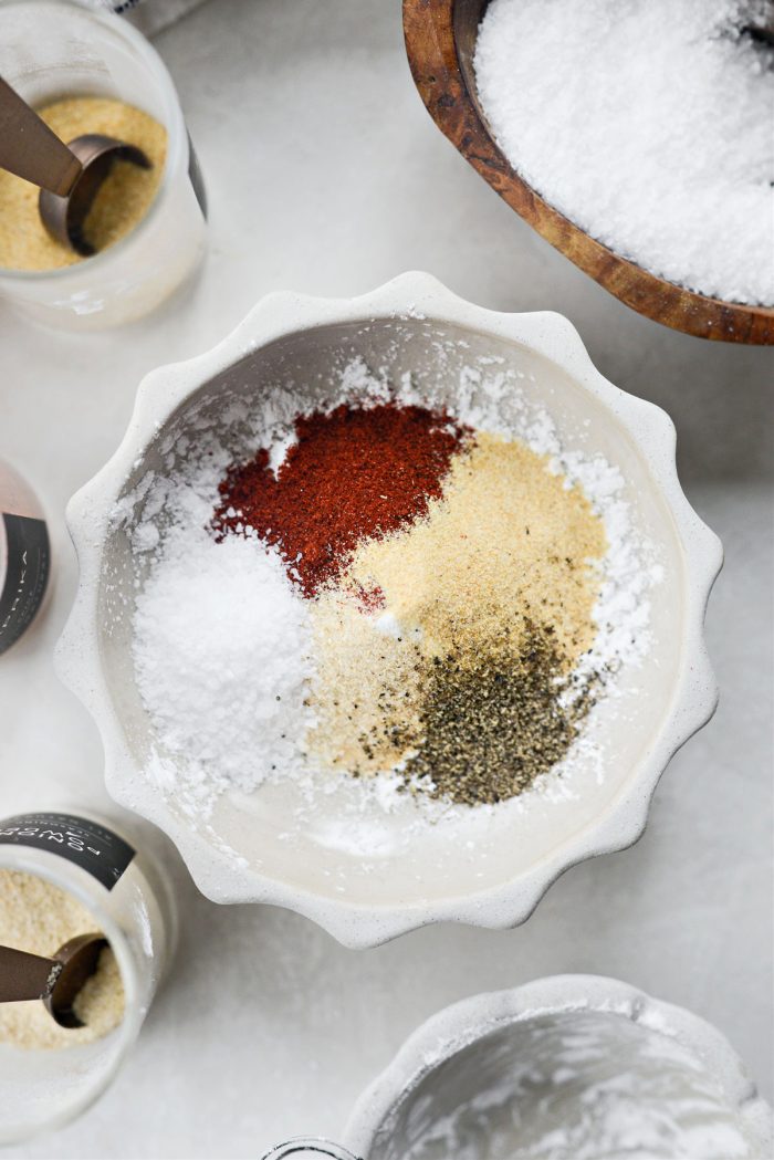 ingredients for seasoning in bowl