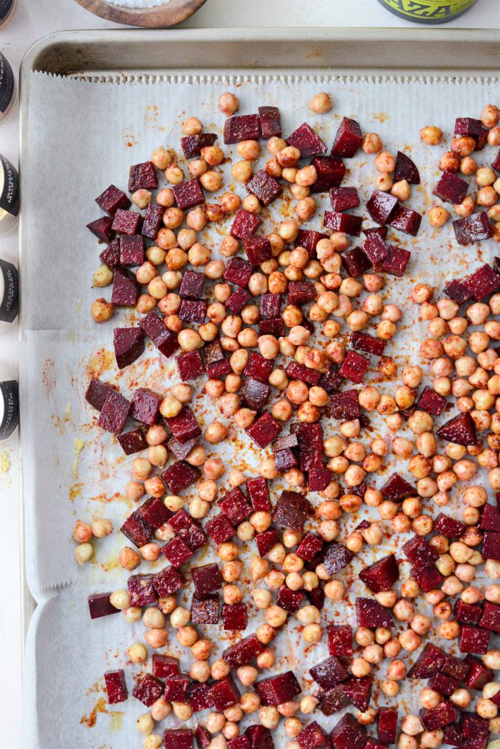 toss beats and chickpeas